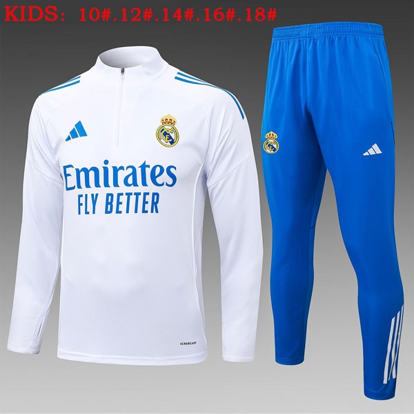 Ninos Sudadera De Training Real Madrid 2025-2026 Blanco 5